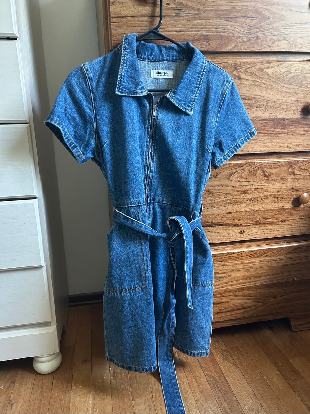 Showpo denim mini dress